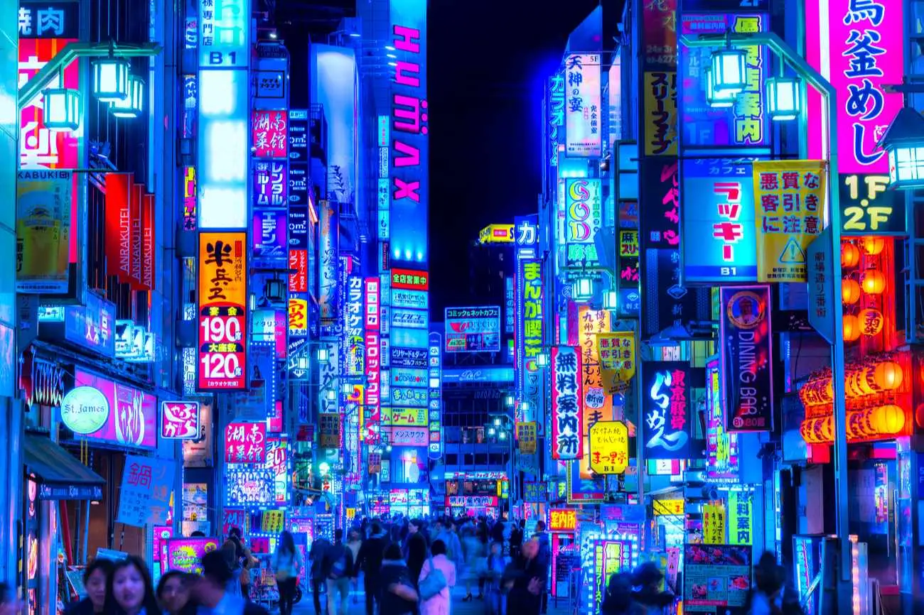 Tokio skyline met Mount Fuji op de achtergrond