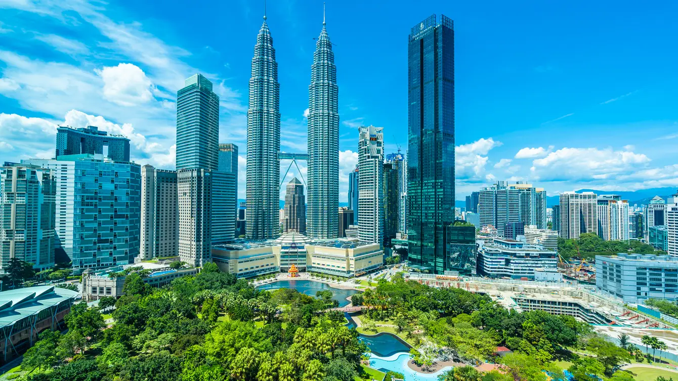 De Petronas towers in Kuala Lumpur, Maleisië