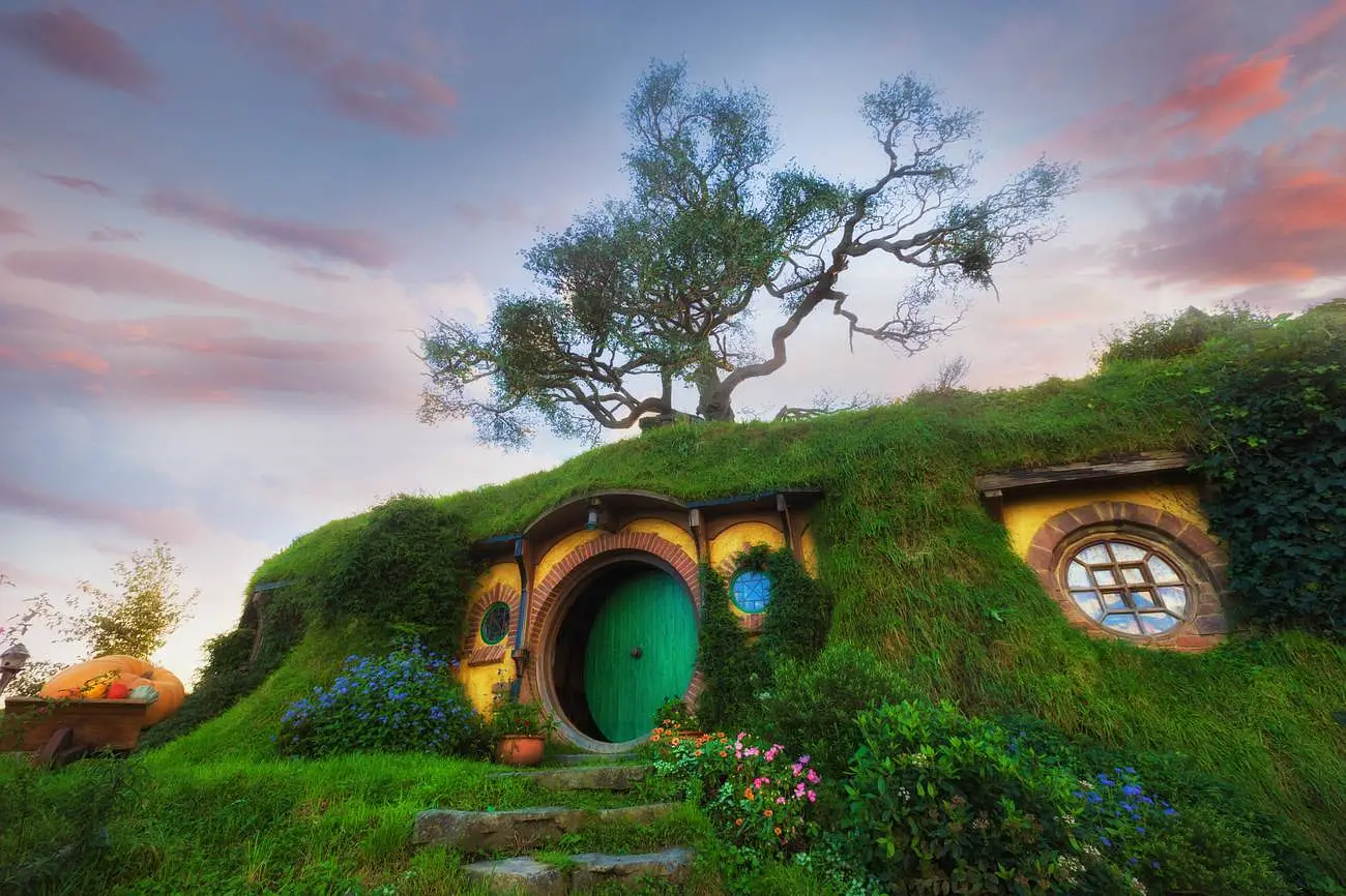 Hobbiton hobbithuisjes in Matamata