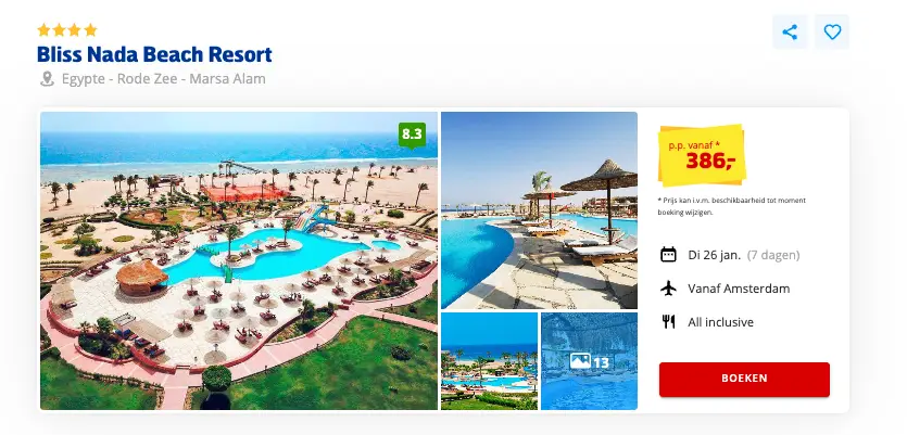 Boekingspagina Prijsvrij: Bliss Nada Beach Resort 4-****