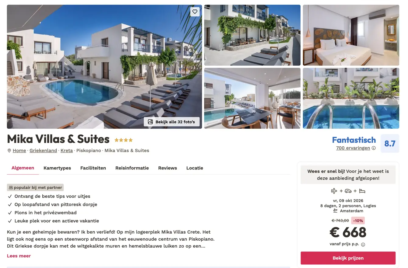 Boeking Mika Villas Suites Kreta Eliza Was Here