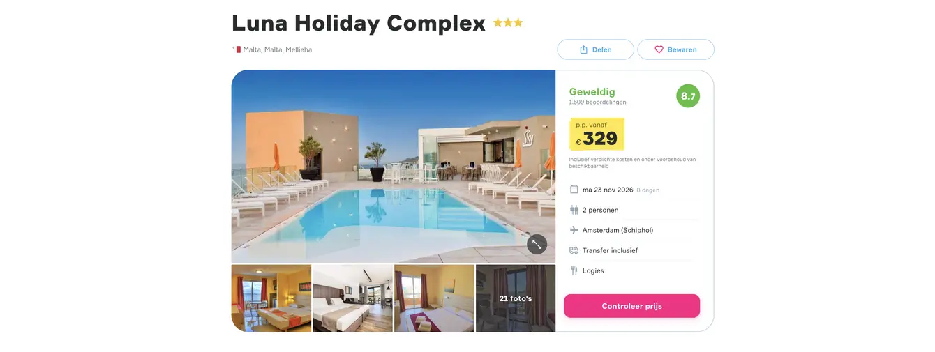 Boekingspagina Luna Holiday Complex VakantieDiscounter