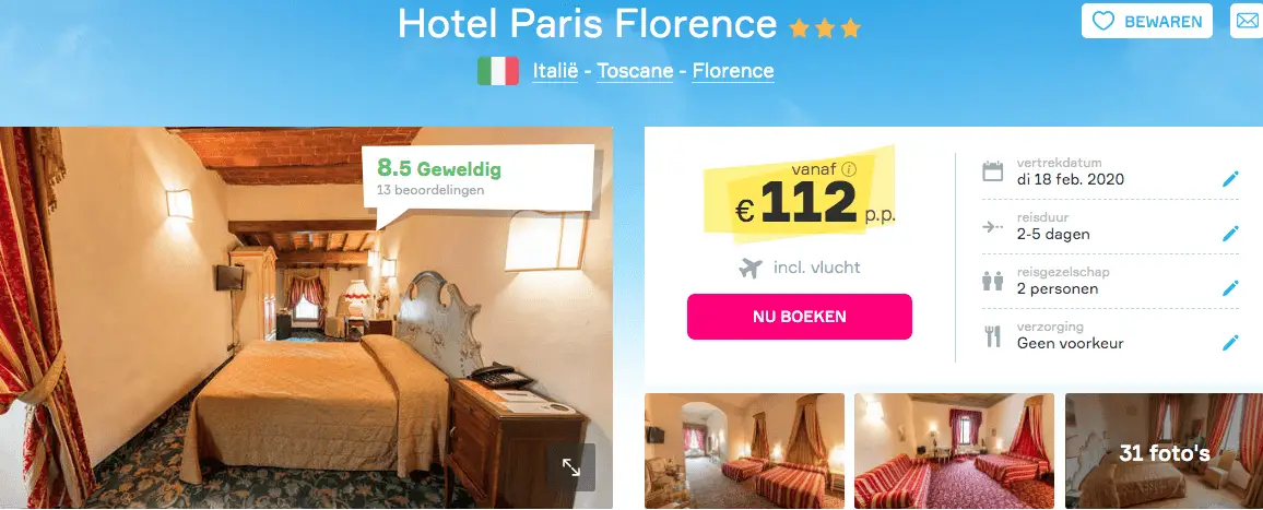 Hotel-paris-florence-italie-screenshot