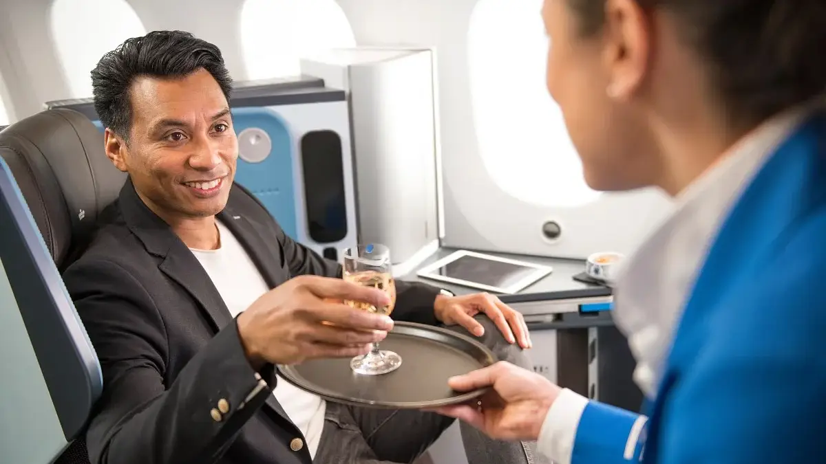 KLM Business Class long haul drinken