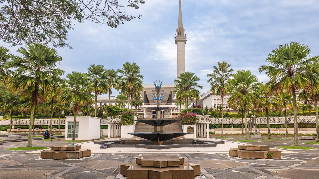 De nationale moskee in Kuala Lumpur, Maleisië