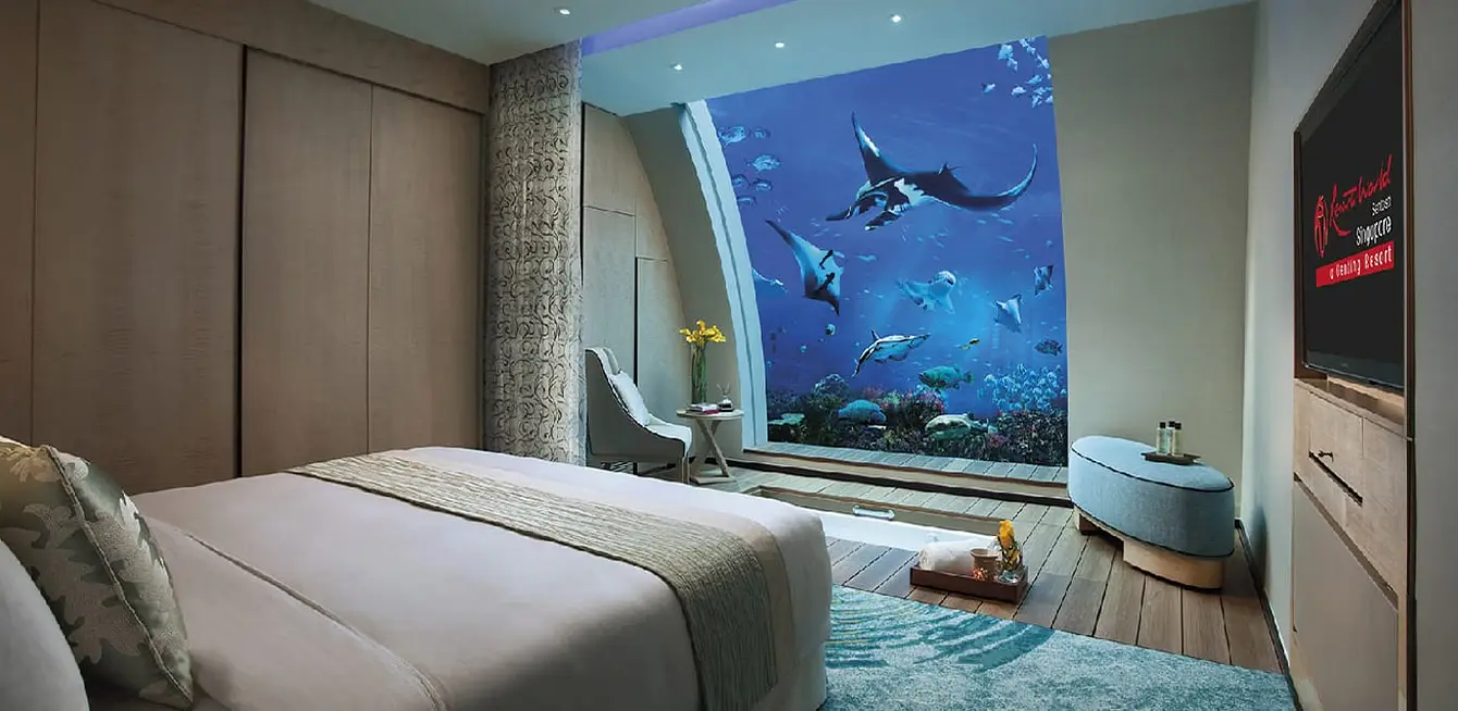 Ocean Suite van Resorts World Sentosa met aquarium