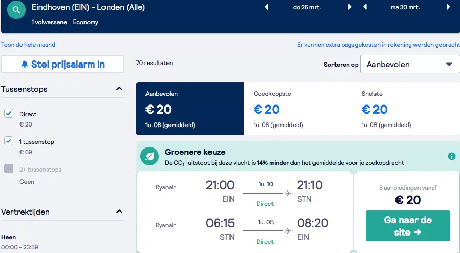Vliegticket-eindhoven-londen-engeland-screenshot