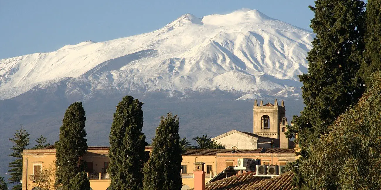 Actieve vulkaan Etna op Sicilië