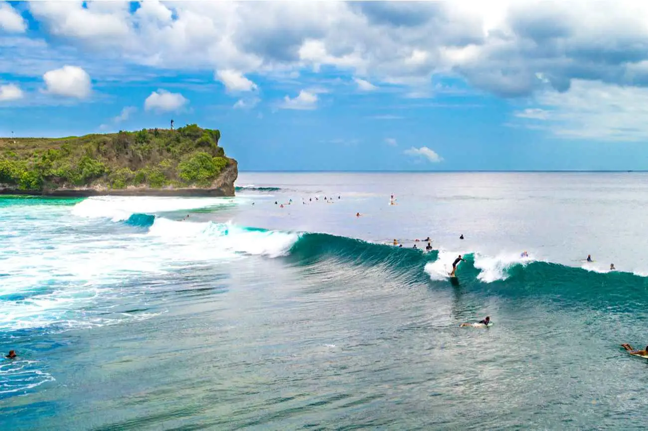 Uluwatu surfstrand op Bali