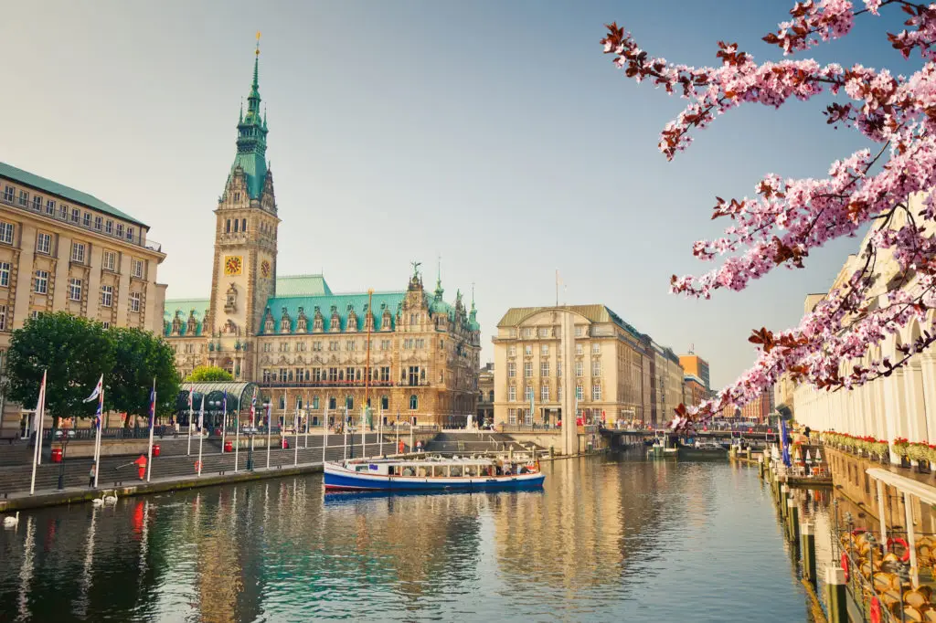 Grachten in Hamburg Duitsland